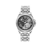 Thomas Sabo Women's Divine Flower (33mm) Black Crystal-Set Dial/Stainless Steel Bracelet WA0421-201-201-33 MM