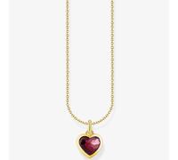 Thomas Sabo KE2268-414-10-L45V Gold-plated chain w. dark red heart pendant