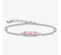 THOMAS SABO Women's Heritage Silver & Pink Octagon Cubic Zirconia Bracelet A2018-051-9-L19V Thomas Sabo Silver One Size