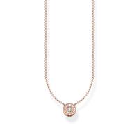 Thomas Sabo Women's Necklace Circle With White Stone Rose Gold KE1881-416