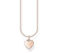 Thomas Sabo Sterling Siver Rose Gold Heart Necklace KE2049-415-40-L45v - Size 45cm - Sterling Silver
