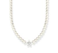 Thomas Sabo Women Necklace with Freshwater Pearls and Cold Enamel Silver 925 Sterling Silver, Cold Enamel KE2198-149-14
