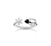 Thomas Sabo Women Ring Snowflakes and Penguin Silver 925 Sterling Silver, Cold Enamel TR2416-041-7