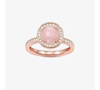 THOMAS SABO Rose Gold Plated Cubic Zirconia Quartz Round Cluster Ring TR1971-417-9