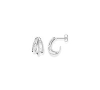 THOMAS SABO Ladies Silver 3 Row Half Hoop Wave Earrings H2231-051-14
