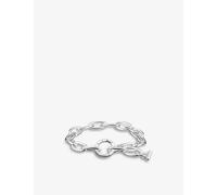 Thomas Sabo Womens Silver-coloured Links Sterling-silver and White Zirconia Chain Bracelet
