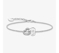 THOMAS SABO Women's Silver Intertwined Heart Bracelet A2163-051-14-L19V | Size: Adjustable Thomas Sabo Silver Adjustable