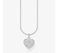 THOMAS SABO Women's Silver Pave Heart Necklace KE2046-051-14-L45V