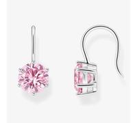 THOMAS SABO Women's Silver & Pink Cubic Zirconia Earrings H2287-051-9