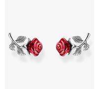Thomas Sabo H2314-664-10 Silver Stud Earrings Roses Romance Ladies