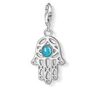 Thomas Sabo Women Charm Pendant Hand of Fatima Turquoise Charm Club 925 Sterling Silver 1052-404-17