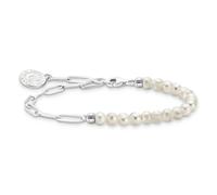 Thomas Sabo Ladies' Sterling Silver Freshwater Pearl Beaded Bracelet