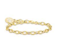 Thomas Sabo Women's Sterling Silver Gold Plated Enamel Belcher Charm Carrier Bracelet 19cm