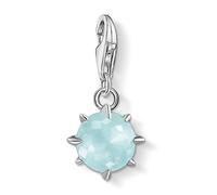 Thomas Sabo Women's Sterling Silver Milky Aquamarine Cubic Zirconia Charm Pendant Birth Stone March