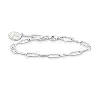 Thomas Sabo Women's Sterling Silver Wide Link Charm Carrier Bracelet 19cm