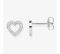 THOMAS SABO Women's Stone Set Open Heart Stud Earrings H1945-051-14 in Silver Thomas Sabo Silver One Size