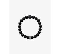 Thomas Sabo bracelet obsidian bracelet 925 Sterling Silver, Blackened