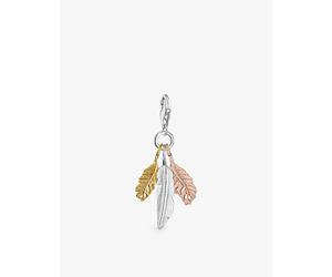 Thomas Sabo Womens Thomas Sabo Charm Club Feathers 18ct Yellow Gold-Plated Sterling Silver, 18ct Rose Gold-Plated Sterling Silver and Sterling-Silver Charm Gold-Plated Silver