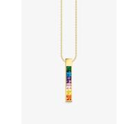 Thomas Sabo Womens Thomas Sabo Colourful Stones 18ct Yellow Gold-Plated Sterling Silver and Zirconia Necklace Multicoloured 51cm