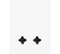 Thomas Sabo Stud Earrings In A Square Design With Black Stones 925 Sterling Silver H2171-643-11