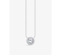 Thomas Sabo Womens Thomas Sabo Halo Sterling-Silver and Cubic Zirconia Necklace White 45cm
