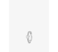 Thomas Sabo Womens Thomas Sabo Heart Sterling-Silver and Cubic Zirconia Single Hoop Earring White