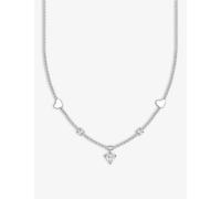 Thomas Sabo Womens Thomas Sabo Hearts and White Sterling-Silver and Cubic Zirconia Pendant Necklace White