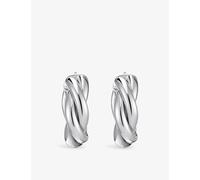 Thomas Sabo Womens Thomas Sabo Intertwined 925 Sterling Silver Hoop Earrings Silver S/M