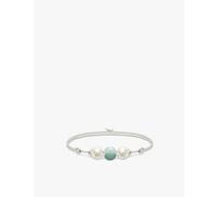 Thomas Sabo Womens Thomas Sabo Karma Secret 925 Sterling-Silver and Aventurine Rope Bracelet Pearl & Aventurine M/L