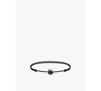 Thomas Sabo Womens Thomas Sabo Karma Secret 925 Sterling-Silver and Haematite Beaded Bracelet Textile & Haematite M/L