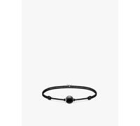 Thomas Sabo Womens Thomas Sabo Karma Secret 925 Sterling-Silver and Obsidian Beaded Bracelet Textile & Obsidian M/L