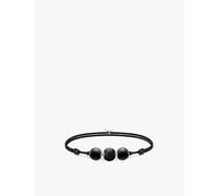 Thomas Sabo Womens Thomas Sabo Karma Secret 925 Sterling-Silver and Obsidian Beaded Bracelet Textile & Obsidian M/L