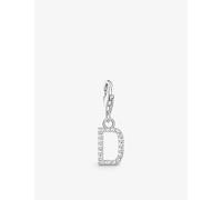 Thomas Sabo Womens Thomas Sabo Letter D Sterling-Silver and Cubic Zirconia Pendant Charm 925 Silver & Cz