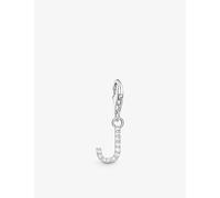 Thomas Sabo Womens Thomas Sabo Letter J Sterling-Silver and Cubic Zirconia Pendant Charm 925 Silver & Cz