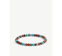 Thomas Sabo Womens Thomas Sabo Lucky Charms Sterling-Silver and Marble Beaded Bracelet Red L