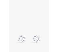 Thomas Sabo Womens Thomas Sabo Medium-Sized 925 Sterling Silver and Brilliant-Cut Cubic Zirconia Stud Earrings White S/M