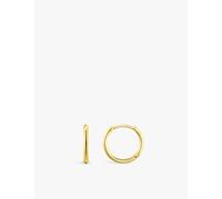 Thomas Sabo Womens Thomas Sabo Minimal 18ct Yellow Gold-Plated Sterling-Silver Hoop Earrings Gold-Plated Silver S