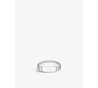 Thomas Sabo Womens Thomas Sabo Open Sterling-Silver and Zirconia Ring White 58mm