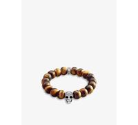 Thomas Sabo Womens Thomas Sabo Power Sterling Silver and Tiger's Eye Beaded Bracelet Brown L