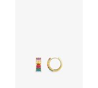 Thomas Sabo Womens Thomas Sabo Rainbow Heritage 18ct Yellow Gold-Plated 925 Sterling Silver Hoops Multicoloured 1 Size