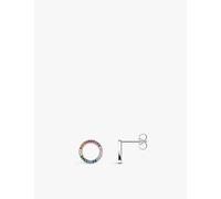 Thomas Sabo Womens Thomas Sabo Rainbow-Stone Round 925 Sterling-Silver and Cubic Zirconia Stud Earrings 925 Silver & Cz M/L