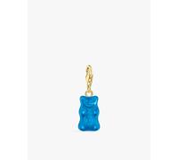 Thomas Sabo Womens Thomas Sabo x Haribo Goldbear 18ct Gold-Plated Sterling-Silver and Crystal Glass Charm Gold-Plated & Blue