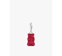 Thomas Sabo Womens Thomas Sabo x Haribo Goldbear Sterling-Silver and Crystal Glass Charm 925 Silver & Red