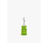 Thomas Sabo Womens Thomas Sabo x Haribo Goldbear Sterling-Silver and Crystal Glass Charm 925 Silver & Green