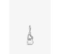 Thomas Sabo Womens White Hearts Sterling-silver and Cubic Zirconia Pendant Charm