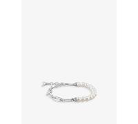 Thomas Sabo Sterling Silver Pearls And Links Bracelet A2031-167-14 - Sterling Silver / Pearl / Zirconia