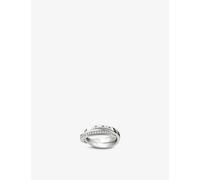 Thomas Sabo Womens White Together Forever Sterling-silver and Zirconia Ring R