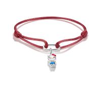 THOMAS SABO Hello Kitty Charm and Red Textile Bracelet A2245-M07-10-L24V