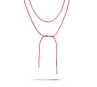 Thomas Sabo x Hello Kitty Silver Pink Necklace 100cm | Acotis - Fine Silver Plated Premium Alloy/ textile