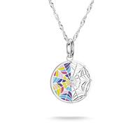 Thomas Sabo Sterling Silver Wednesday Enamel Window Necklace - Sterling Silver / Rhodium Plated / Enamel